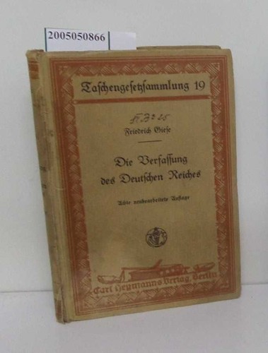 Die verfassung des deutschen - die,