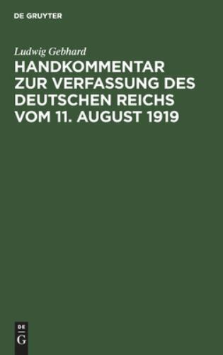 Handkommentar zur verfassung - handkommentar,