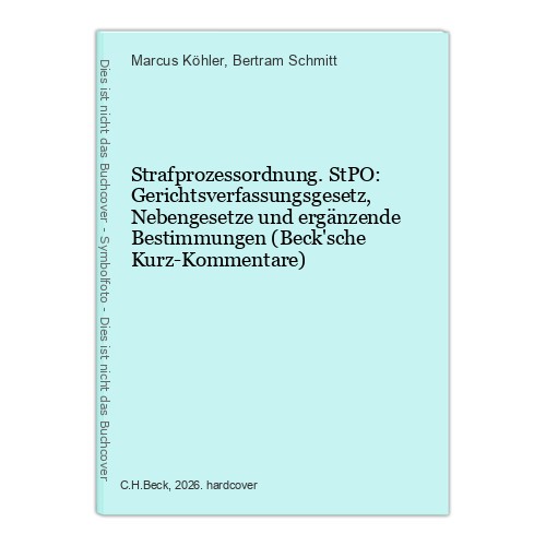 Strafprozessordnung stpo - strafprozessordnung.,