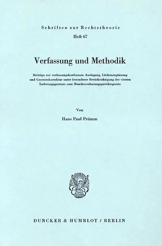 Verfassung und methodik - verfassung, methodik.