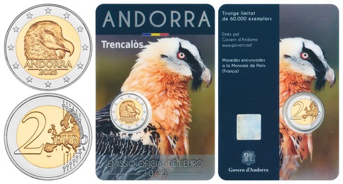 Andorra euro 2025 - andorra, bartgeier