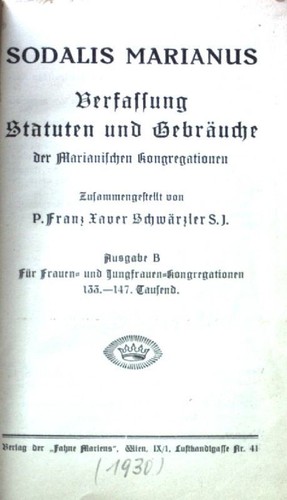 Sodalis marianus verfassung - sodalis,
